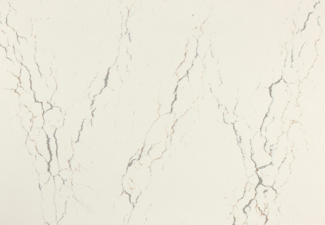 Detailed view of Cambria Abbey™ quartz countertop design