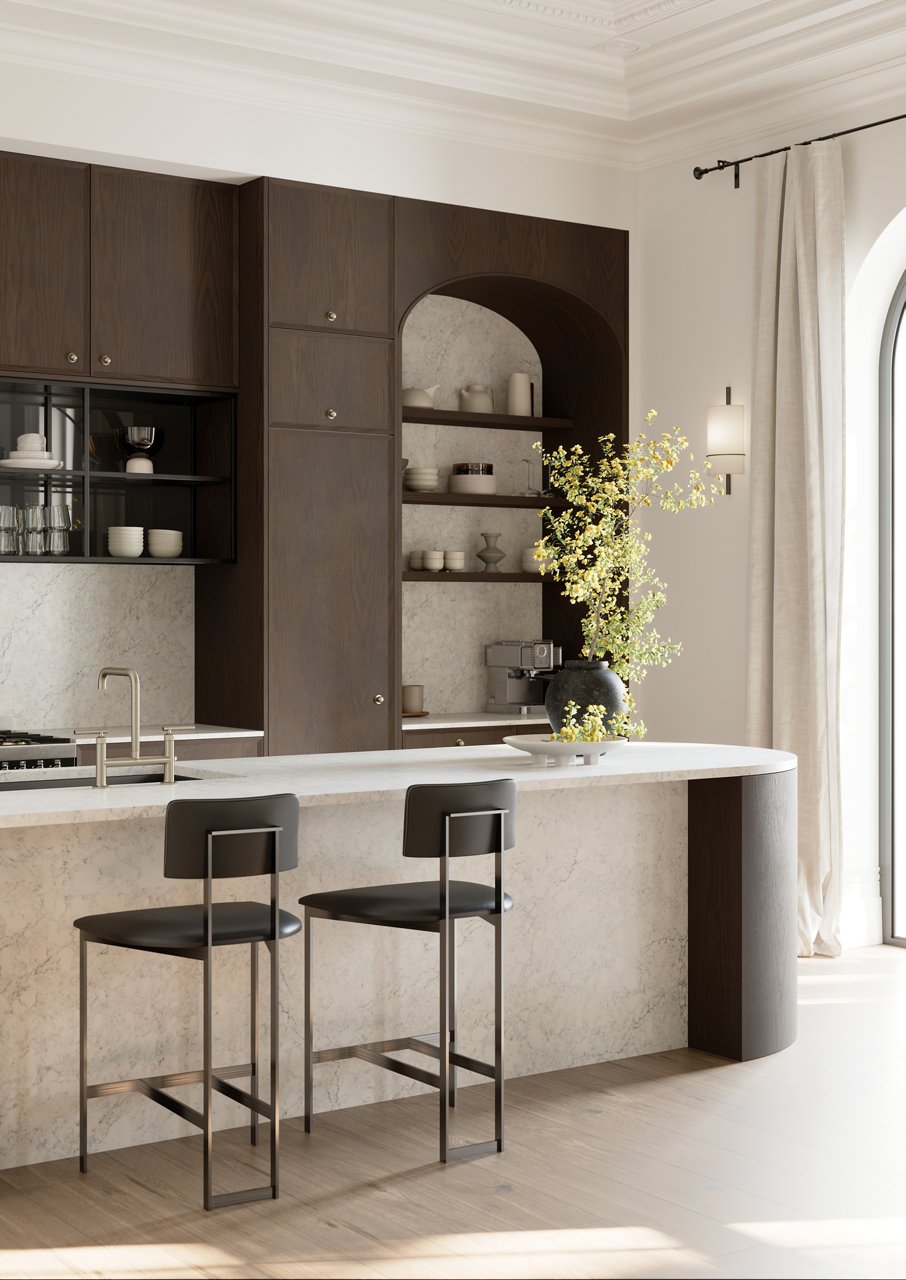 Kitchen featuring Cambria's Avalene design