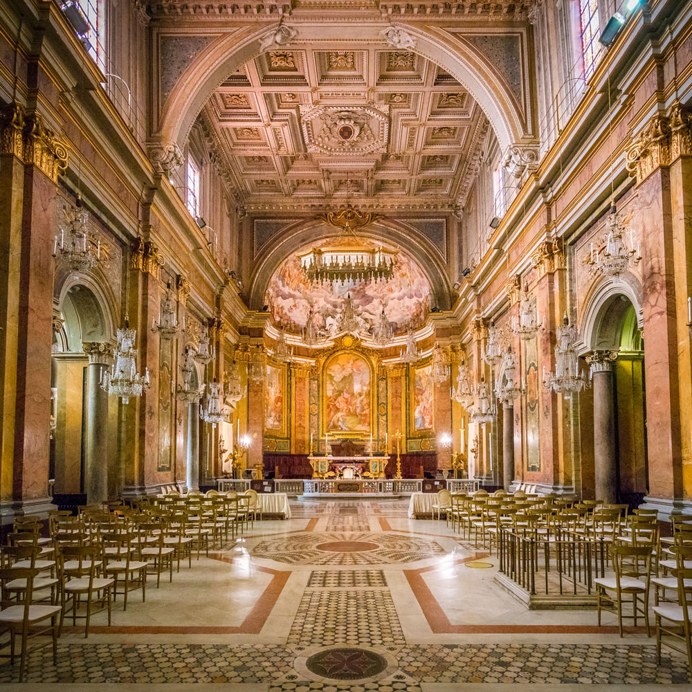 Basilica of Saints John and Paul on the Caelian Hill in Rome, Italy.