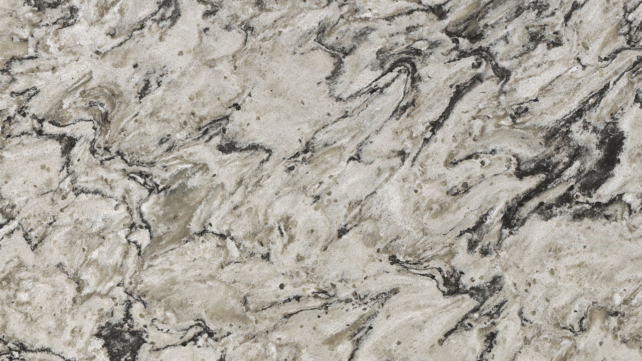 Detailed view of Cambria Bellingham™ quartz countertop design