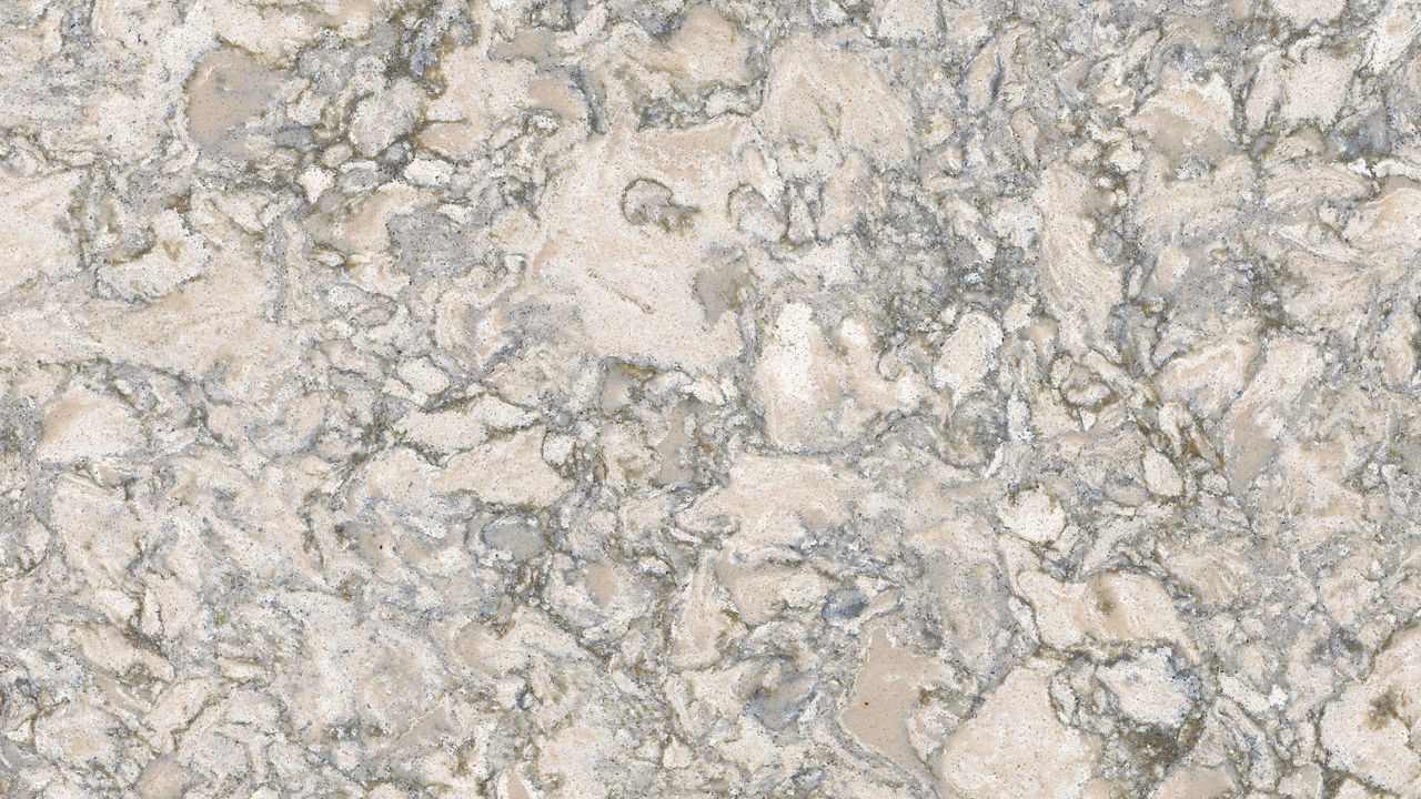 Detailed view of Cambria Berwyn quartz countertop