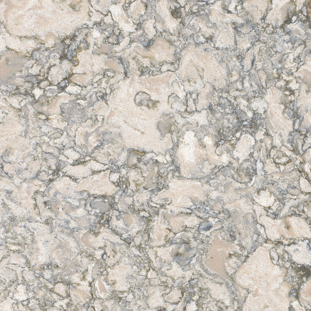 Detailed view of Cambria Berwyn quartz countertop