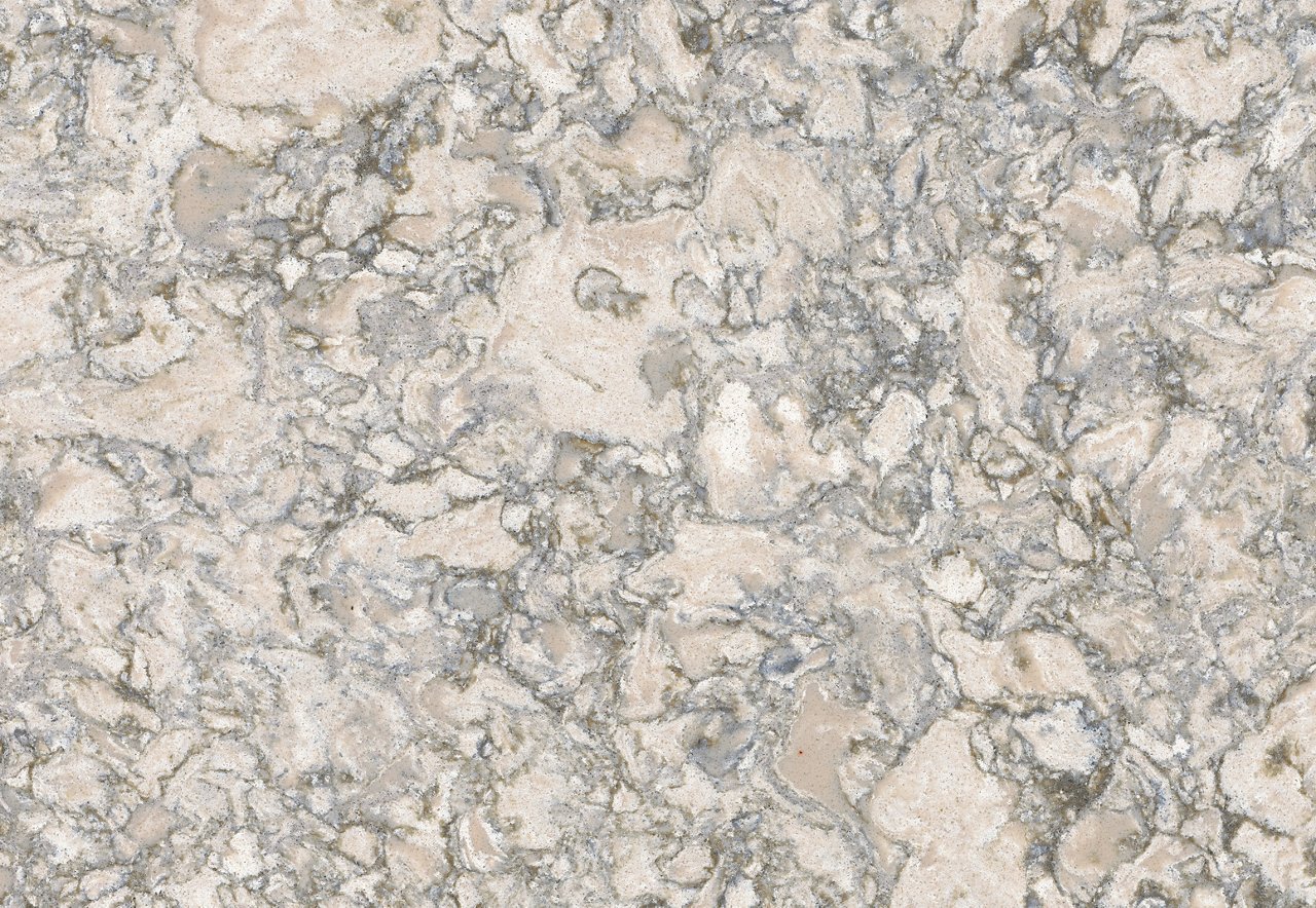 Detailed view of Cambria Berwyn quartz countertop