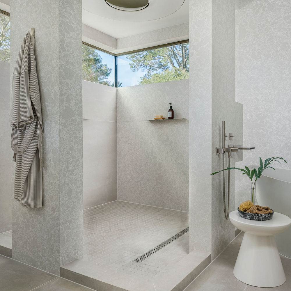 Cambria Big Sur Mist bathroom shower walls