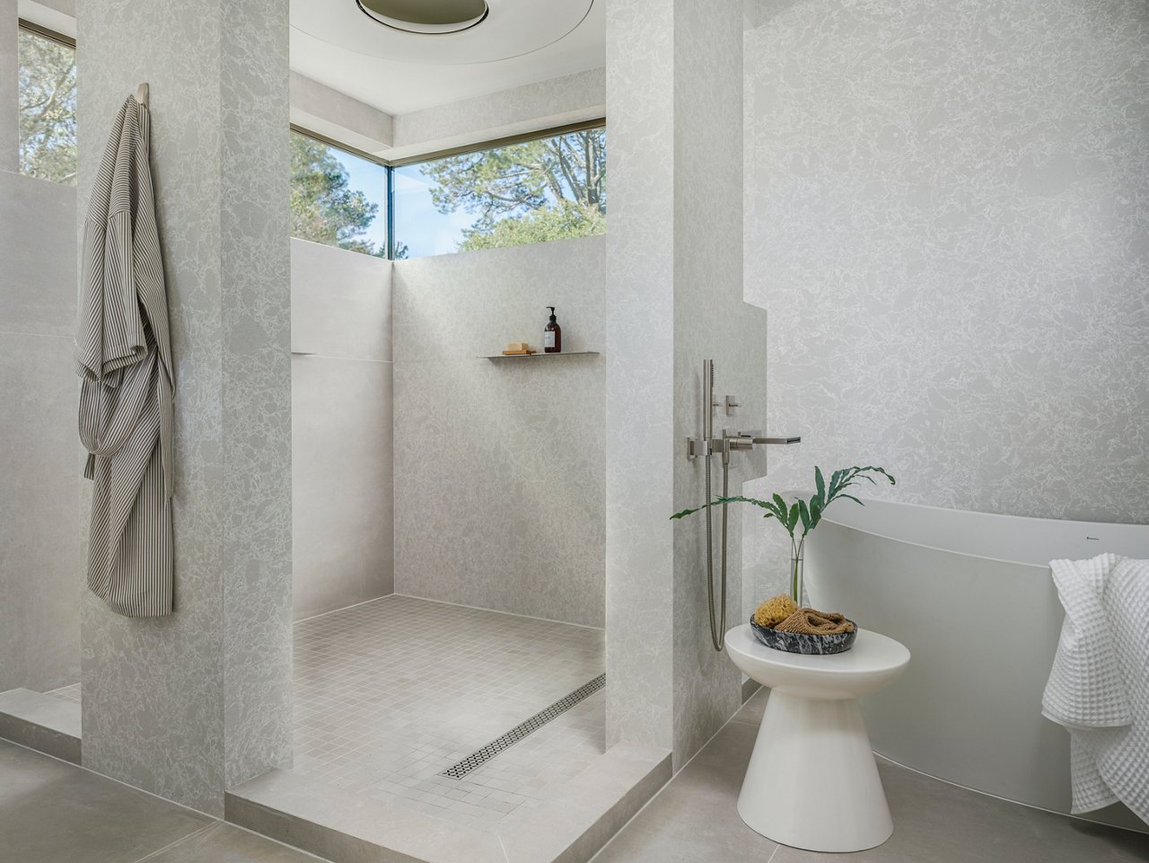 Cambria Big Sur Mist bathroom shower walls