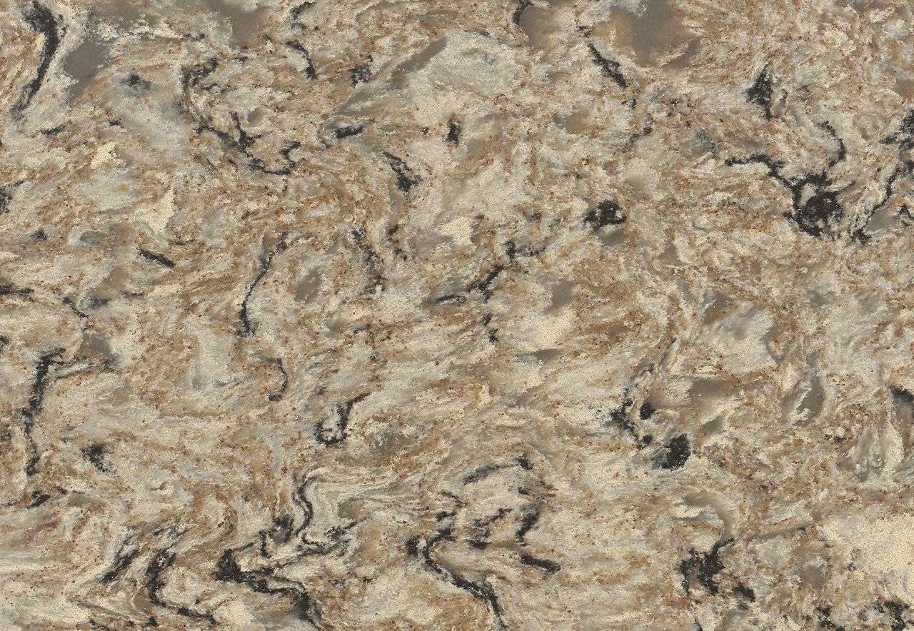 Detailed view of Cambria Bradshaw quartz countertop