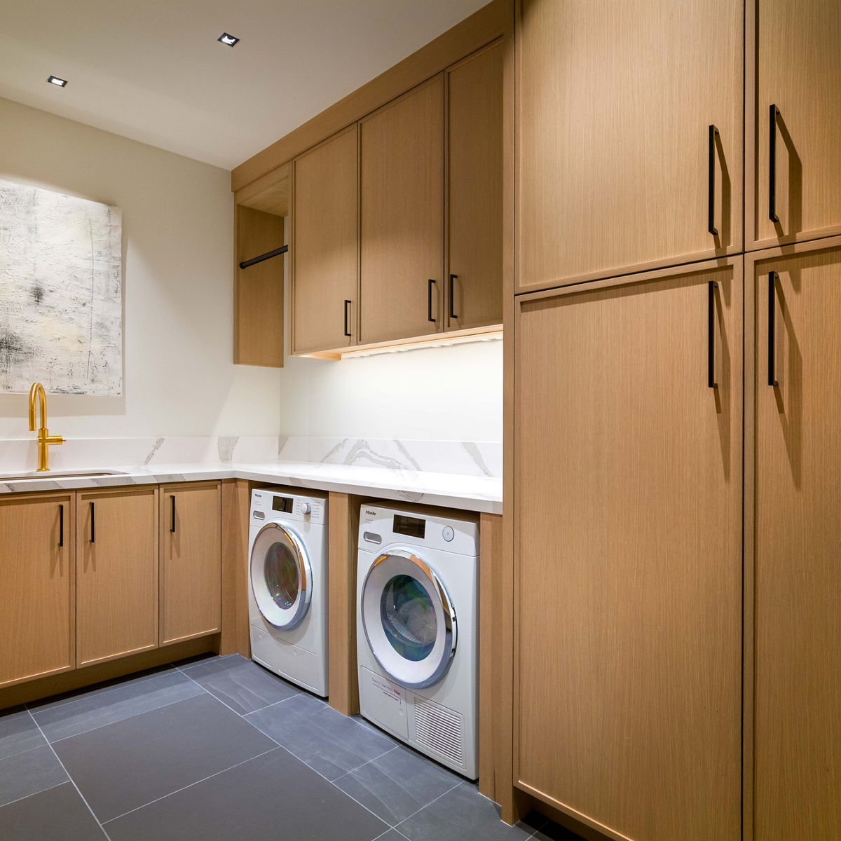 Brittanicca Quartz Laundry Room Countertops.