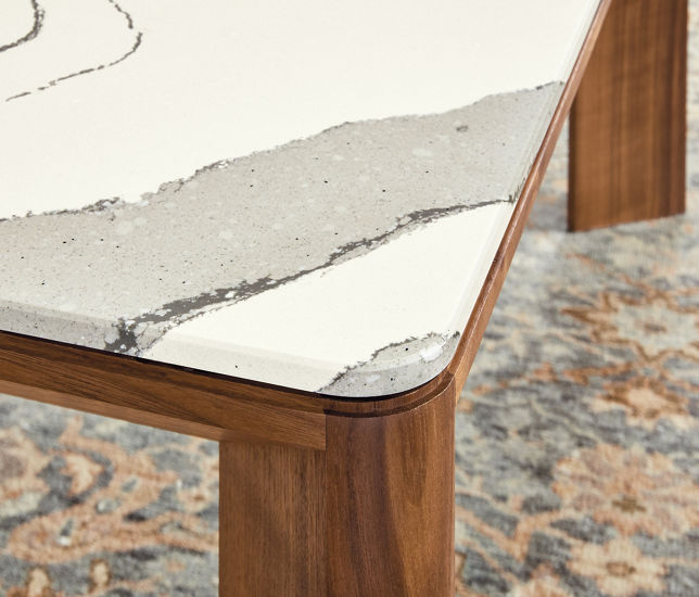 Brittanicca Quartz on table.