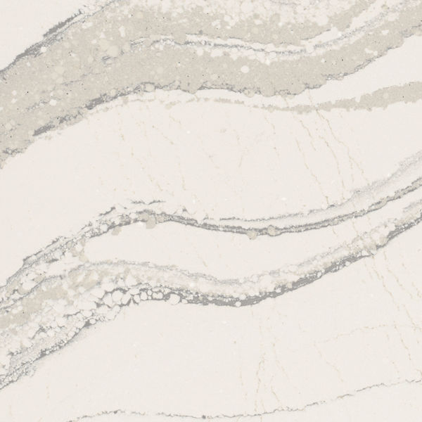Detailed view of Cambria Brittanicca™ quartz countertop design