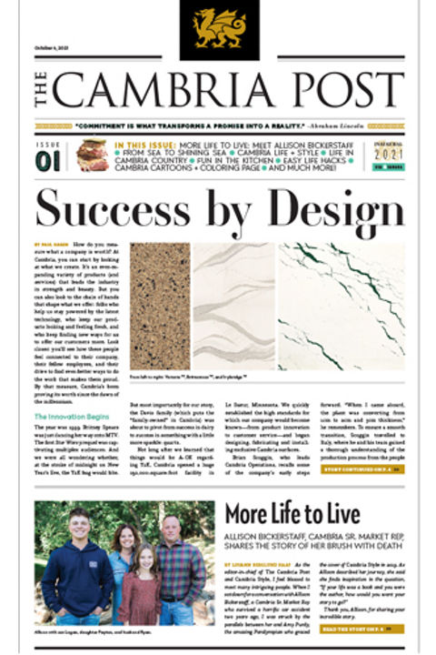 Front page of issue 1 of the Cambria Post