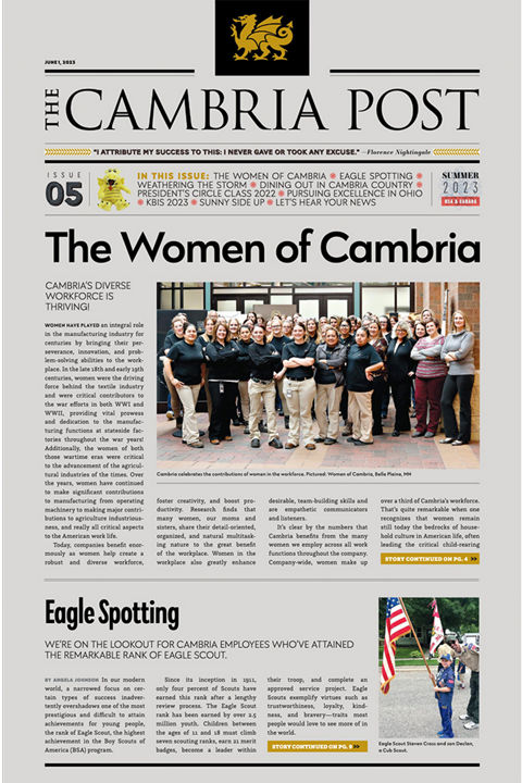 Front page of issue 5 of the Cambria Post