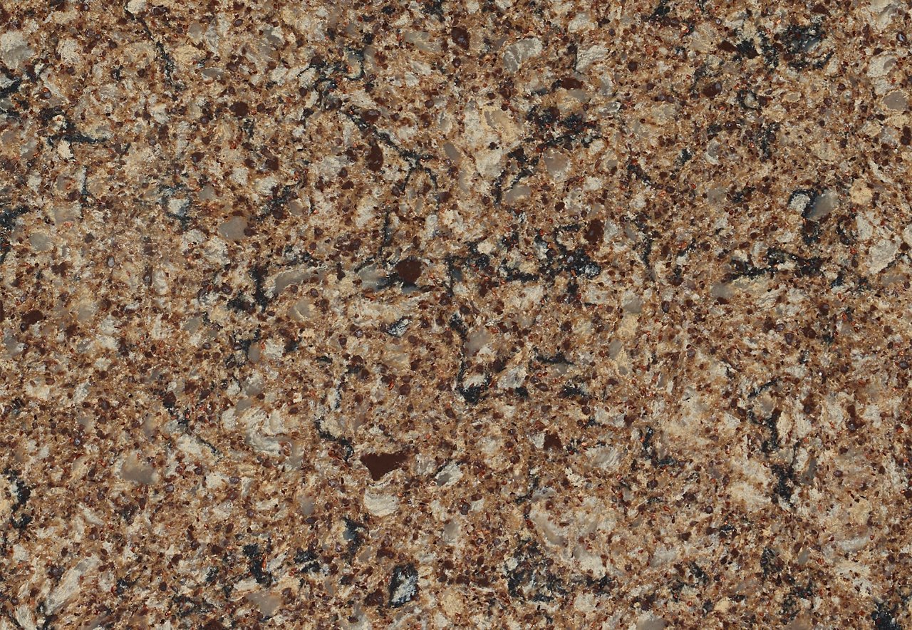 Detailed view of Cambria Canterbury quartz countertop