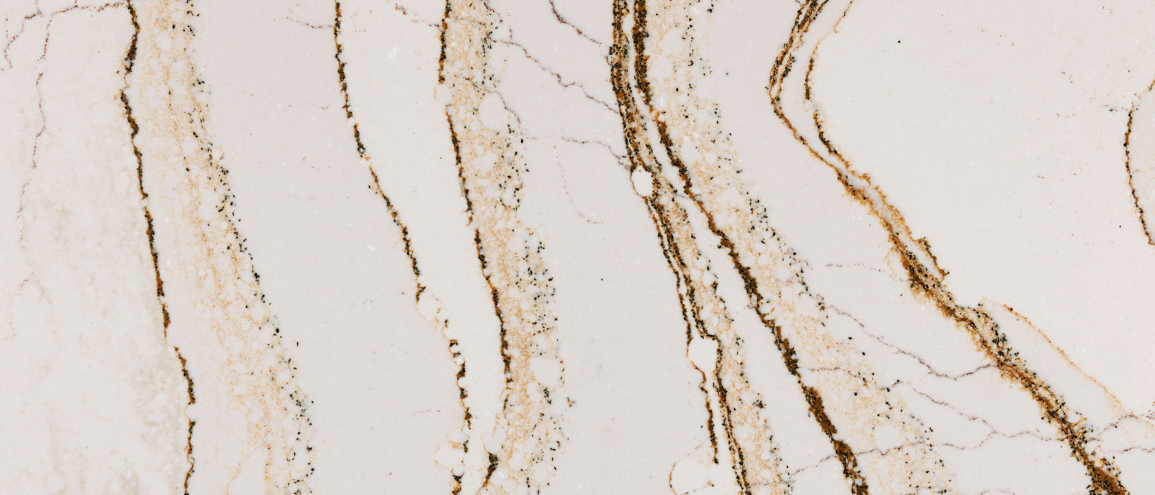 Detailed view of Cambria Clovelly™ quartz countertop design