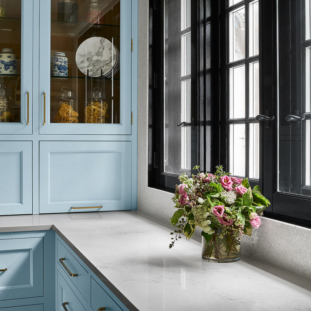 Cambria Colton quartz kitchen countertops in the Lake Forest Showhouse kitchen