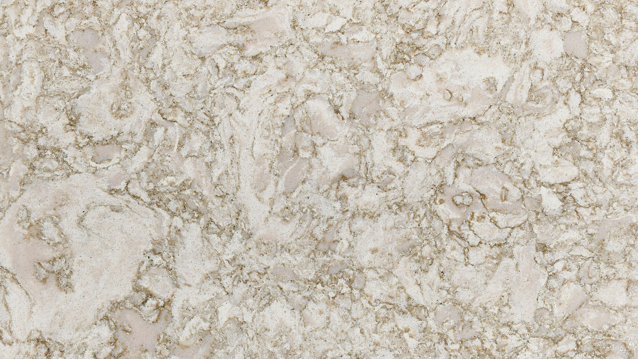 Detailed view of Cambria Crowndale™ quartz countertop design