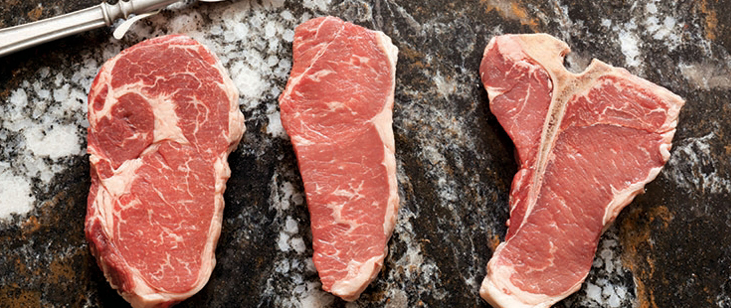 Butcher steak on Cambria Quartz Countertops.