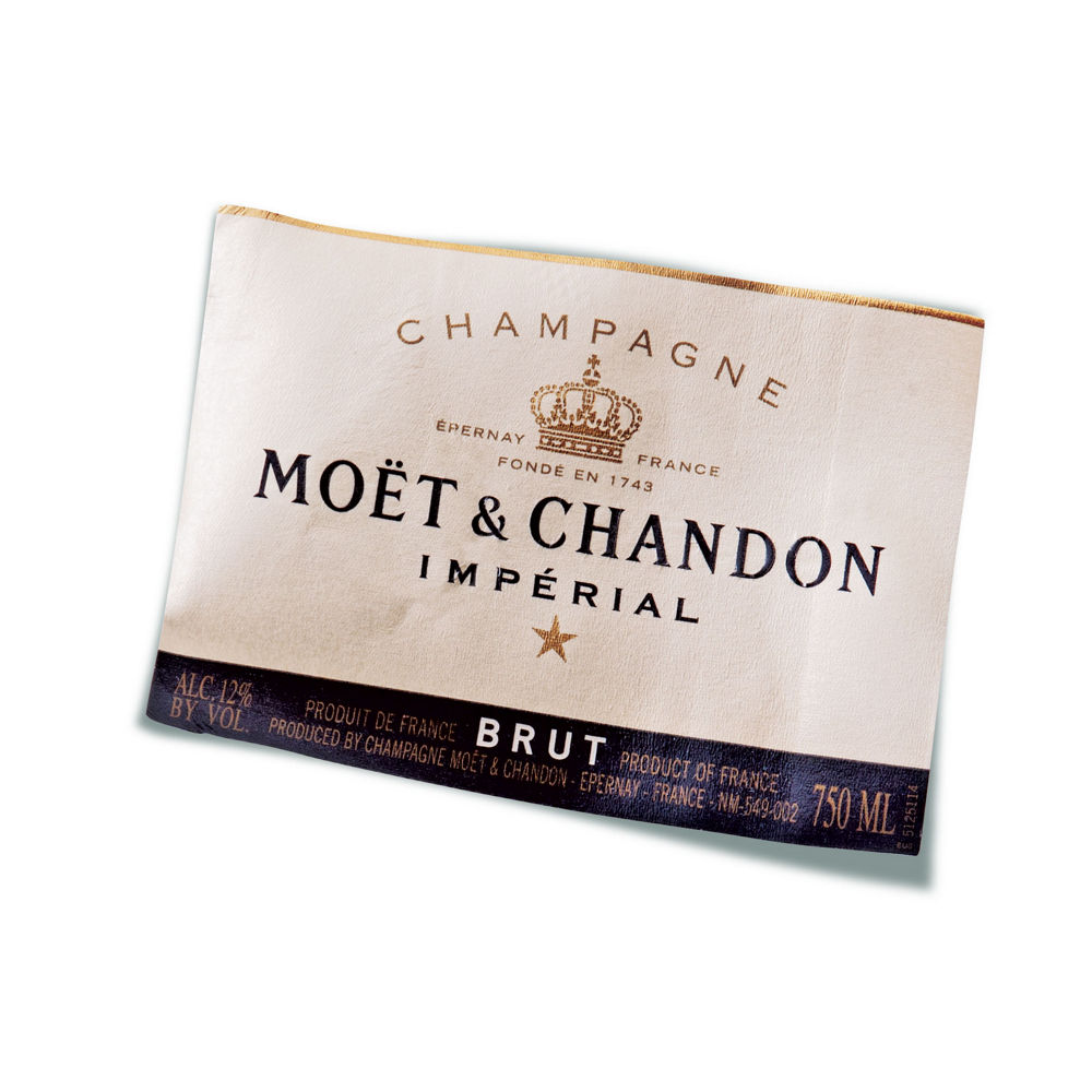 Moët & Chandon champagne bottle label,