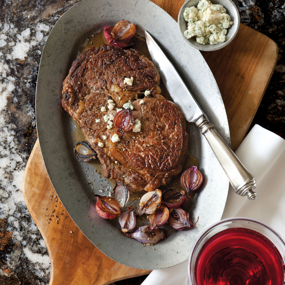 A perfectly cut steak.