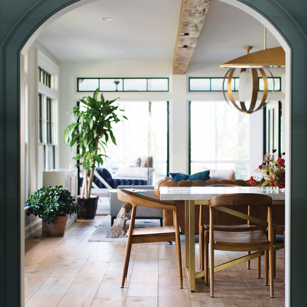 A dining room designed by Jean Stoffer