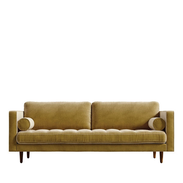 Luca Sofa in Golden Beryl velvet