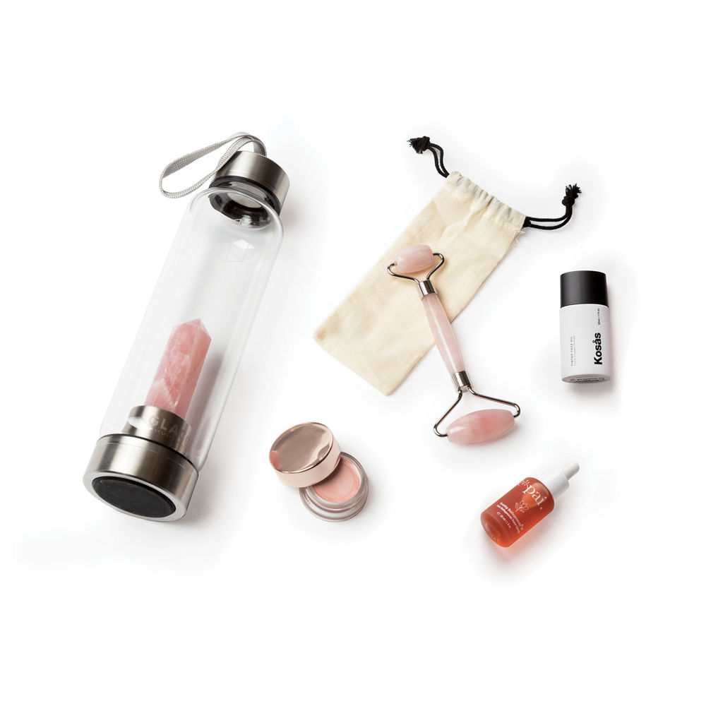 Various quartz beauty products.