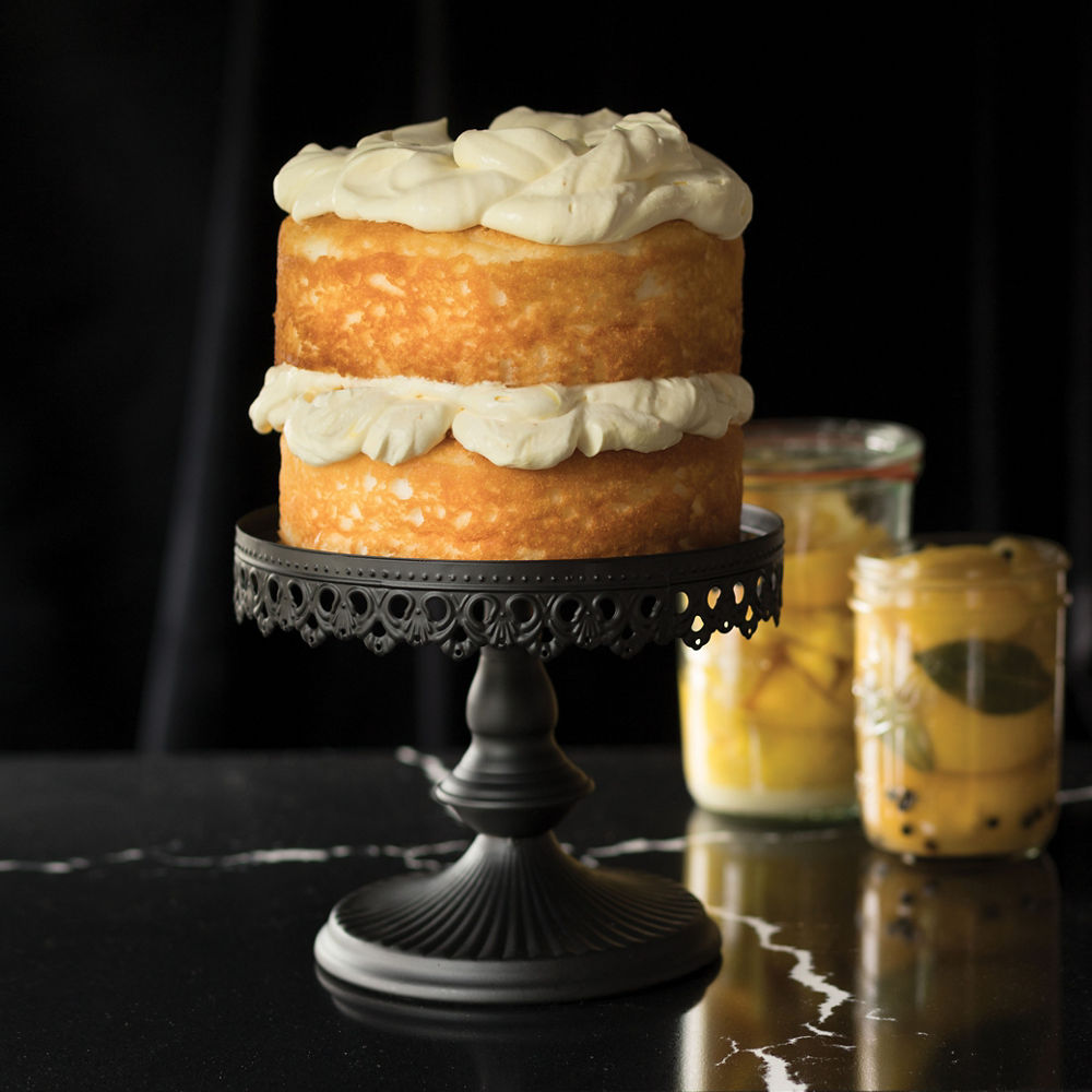 Lemon angel food cake on Blackbrook