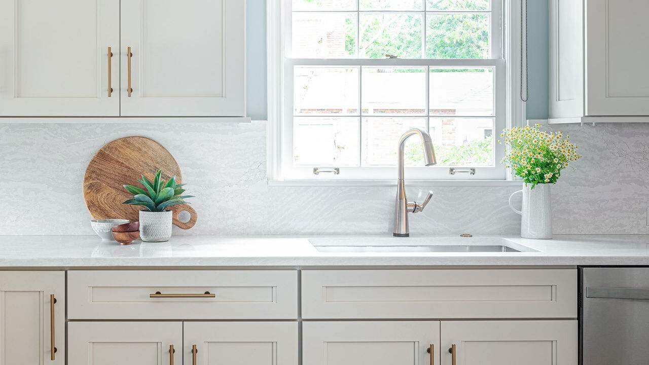 Kitchen featuring Cambria Delgatie countertops