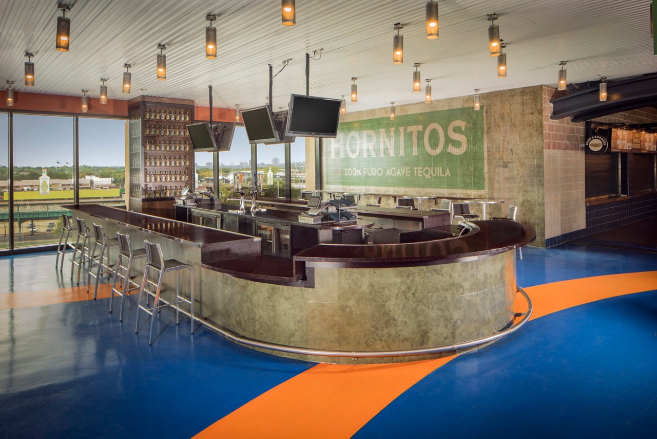 New York Met's Hornitos Bar, topped with brown quartz countertops