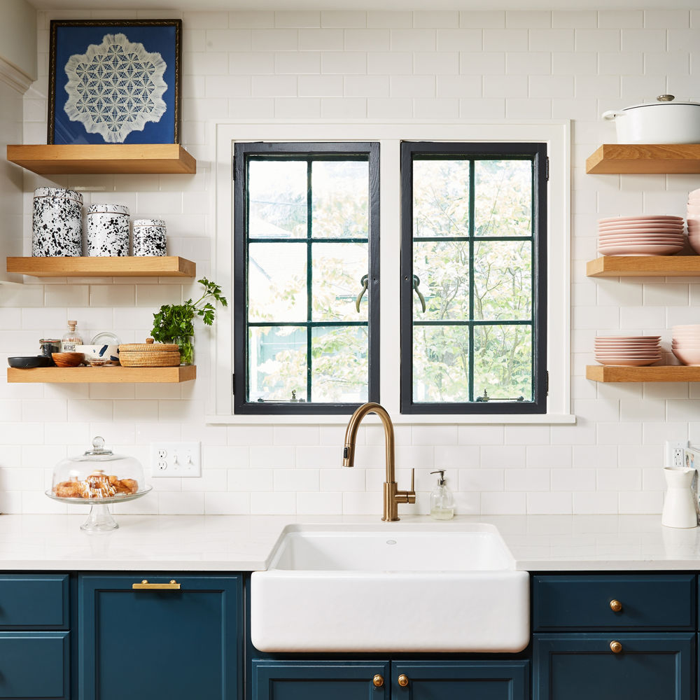 An after image showing a kitchen sink and its surrounding countertop.