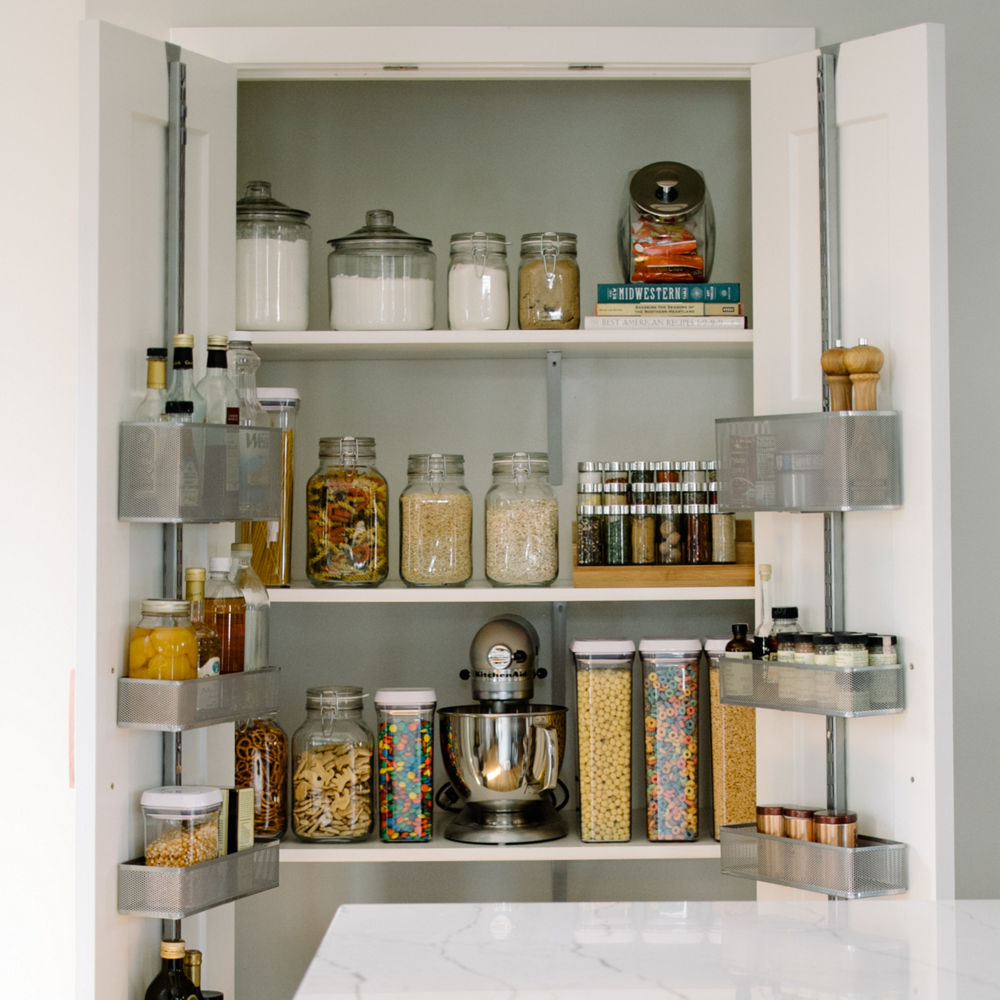 Kitchen Island Storage Ideas with Organizational Cabinets