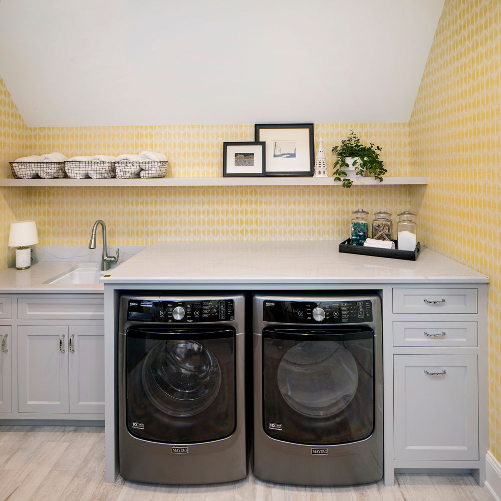 Cambria Ella quartz laundry room countertops