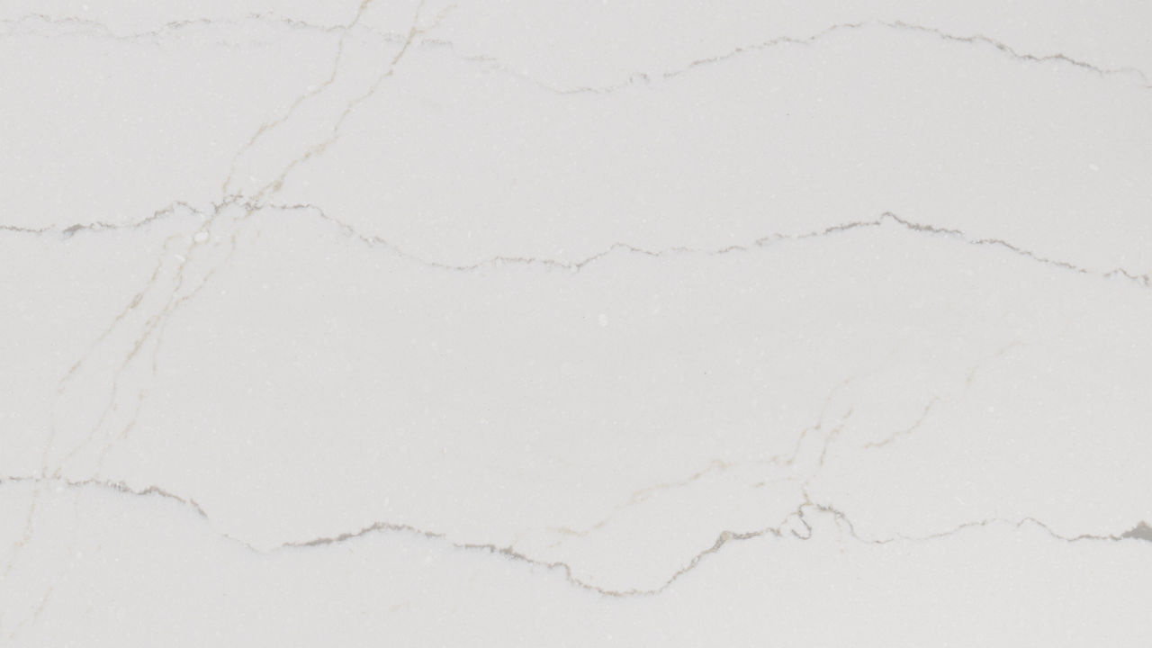 Detailed view of Cambria Ella™ quartz countertop design