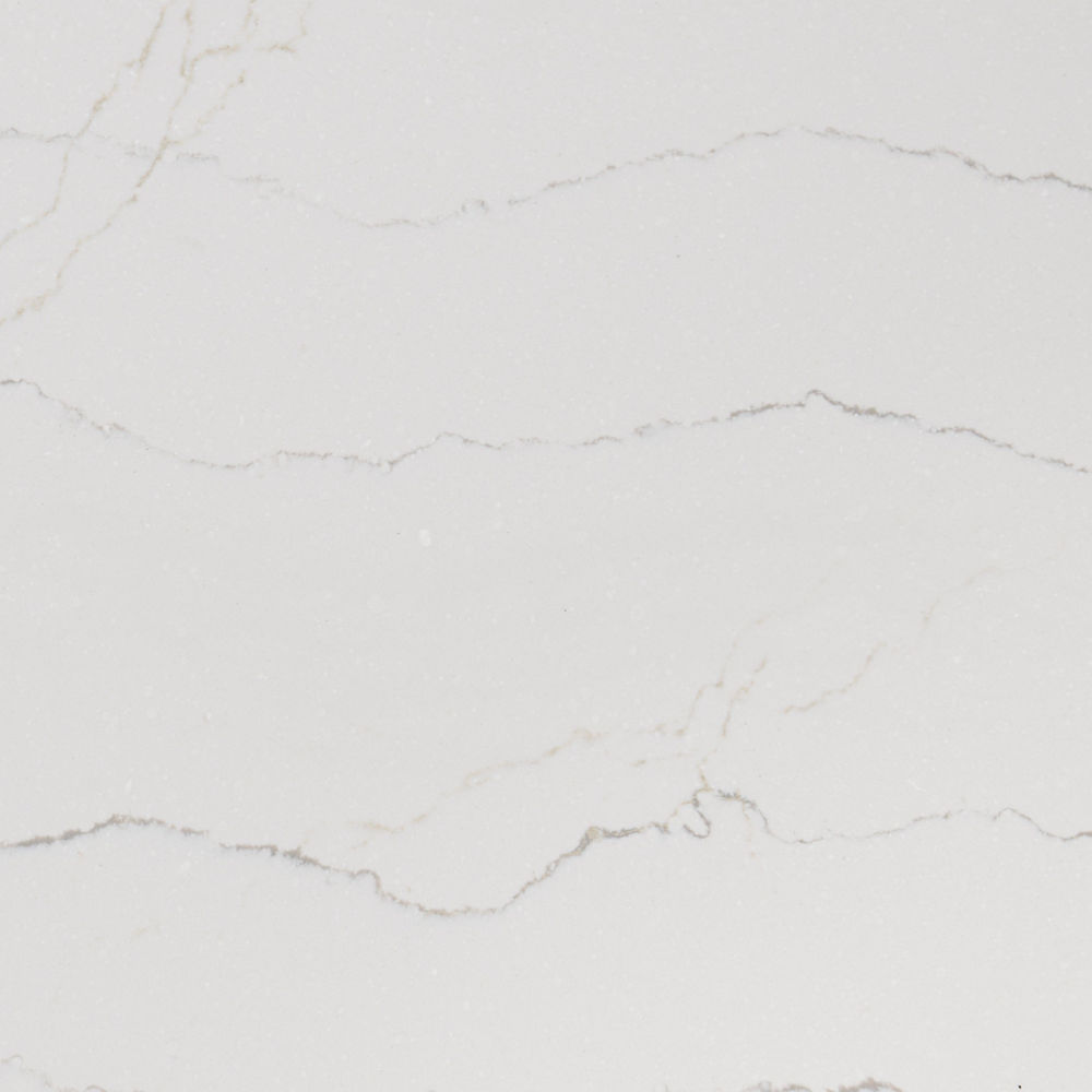 Detailed view of Cambria Ella™ quartz countertop design