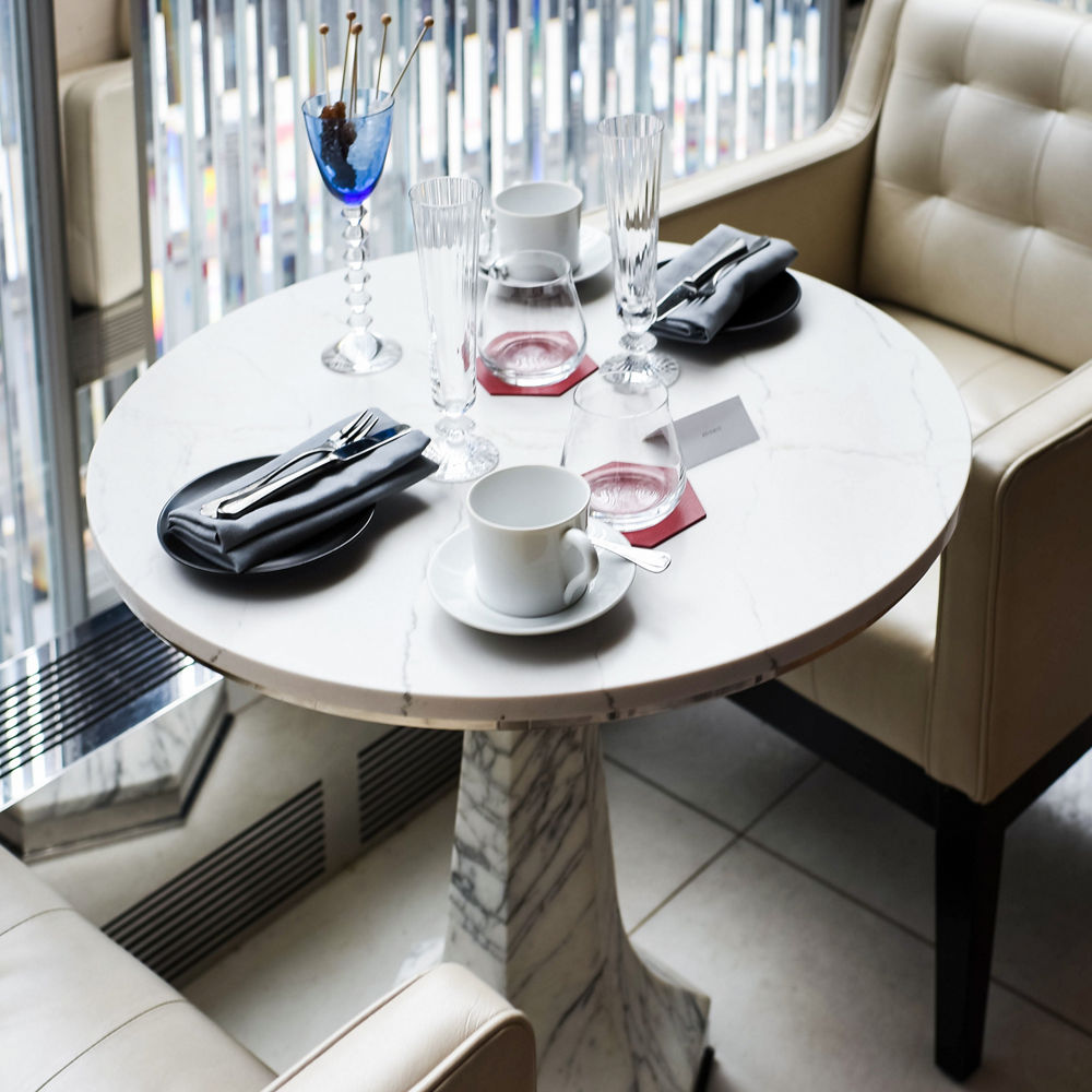 An Ella quartz tabletop in the Baccarat hotel