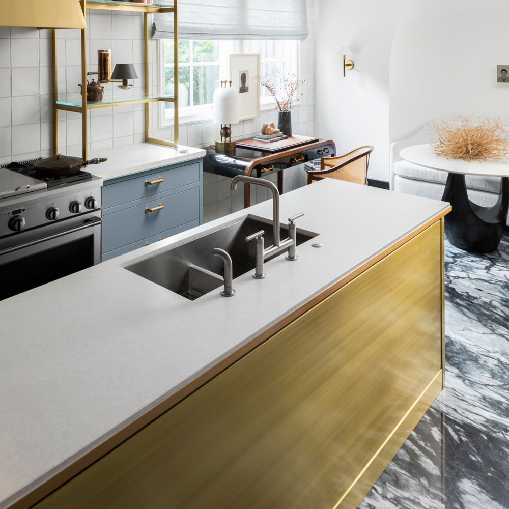 Cambria Foggy City Matte quartz kitchen countertops