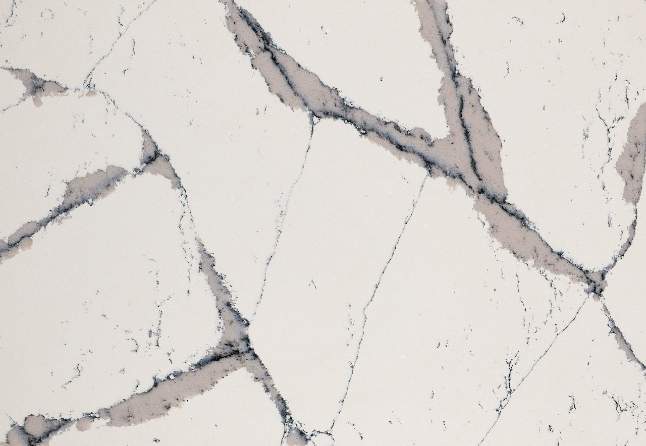 Detailed view of Cambria Harrogate™ quartz countertop design