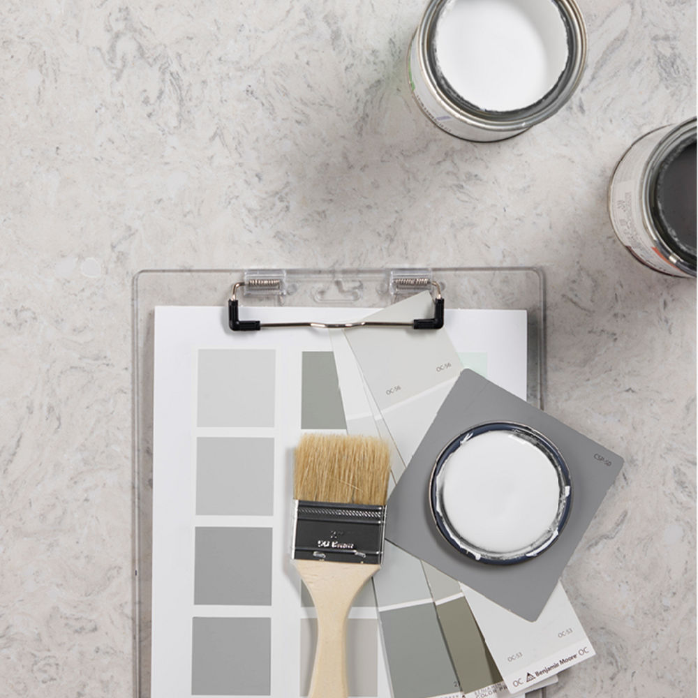 various paint swatched being matched to Cambria Highgate™.