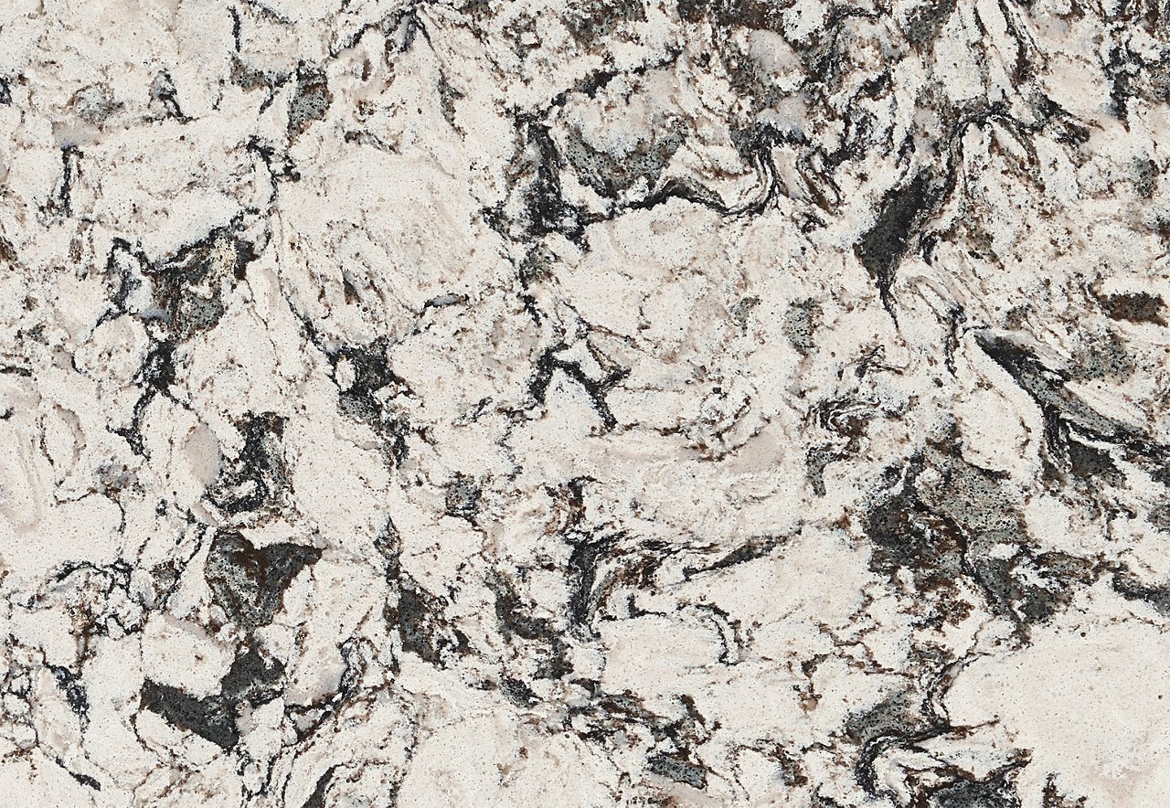 Detailed view of Cambria Huntley™ quartz countertop design