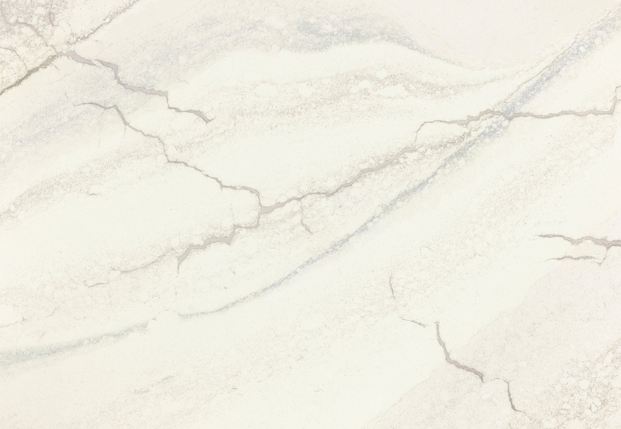 Detailed view of Cambria Inverness Everleigh™ quartz countertop design