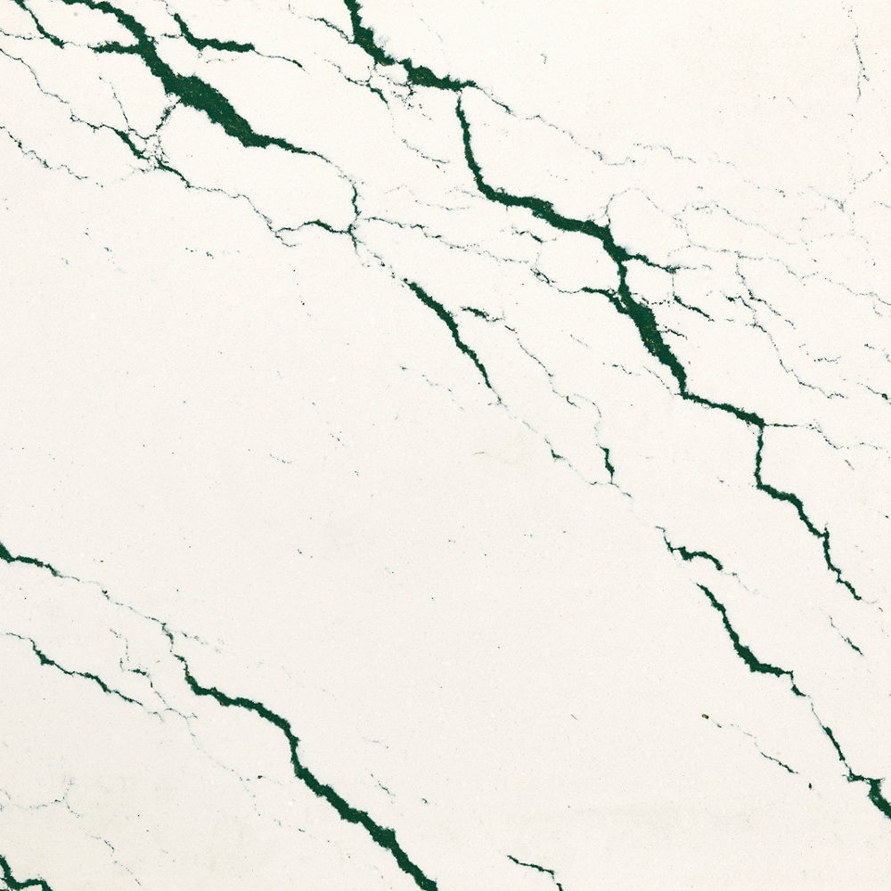 Detailed view of Cambria Ivybridge™ quartz countertop design