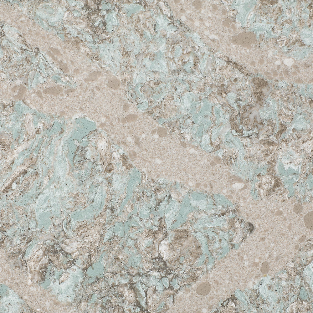 Detailed view of Cambria Kelvingrove quartz countertop design.