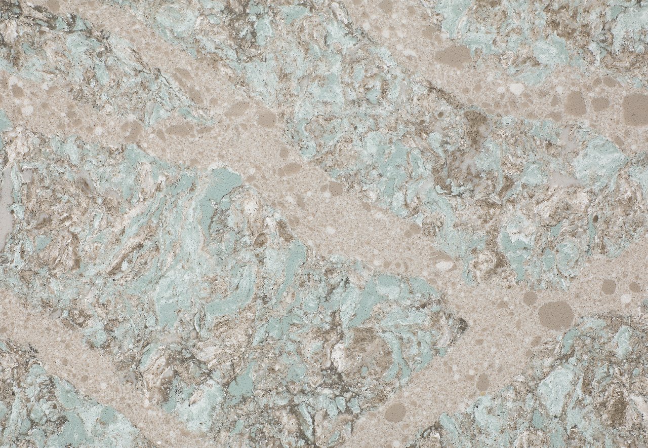 Detailed view of Cambria Kelvingrove quartz countertop