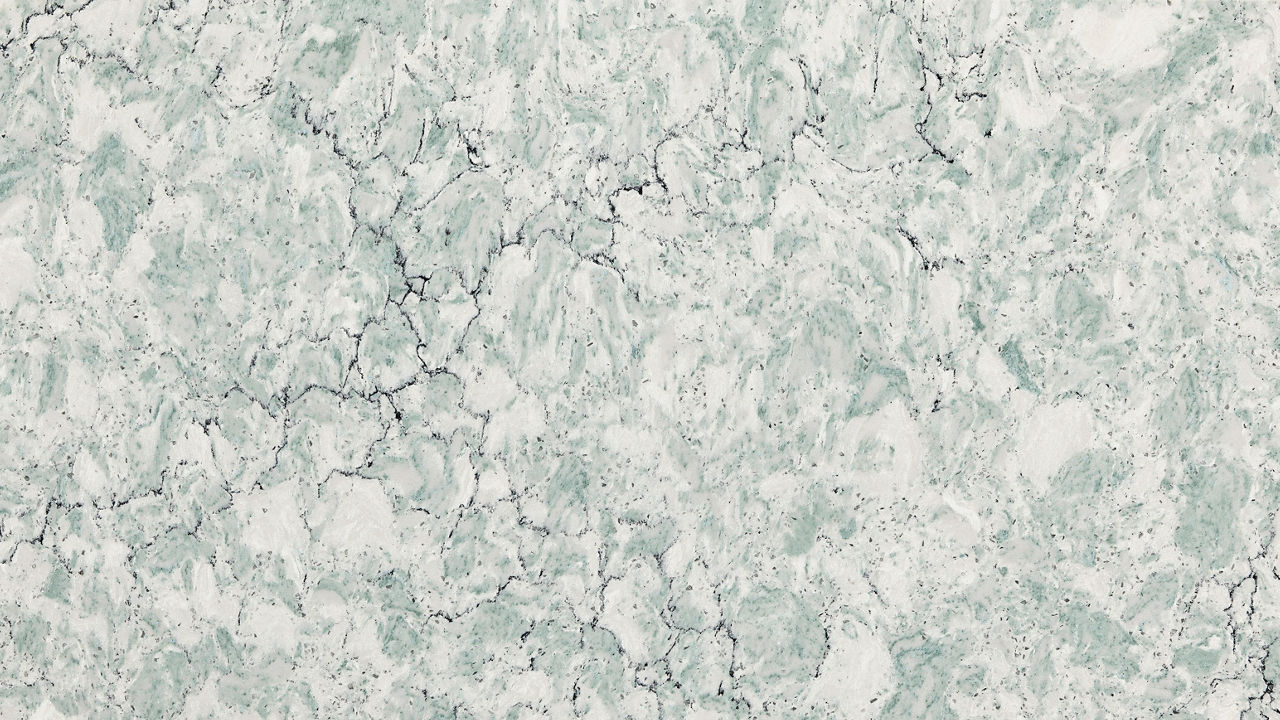 Detailed view of Cambria Kendal™ quartz countertop design