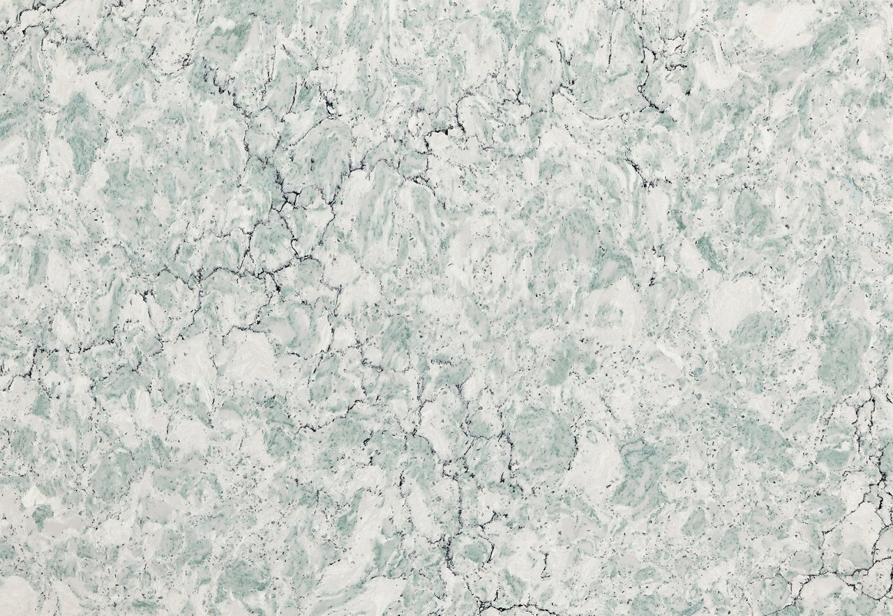 Detailed view of Cambria Kendal™ quartz countertop design