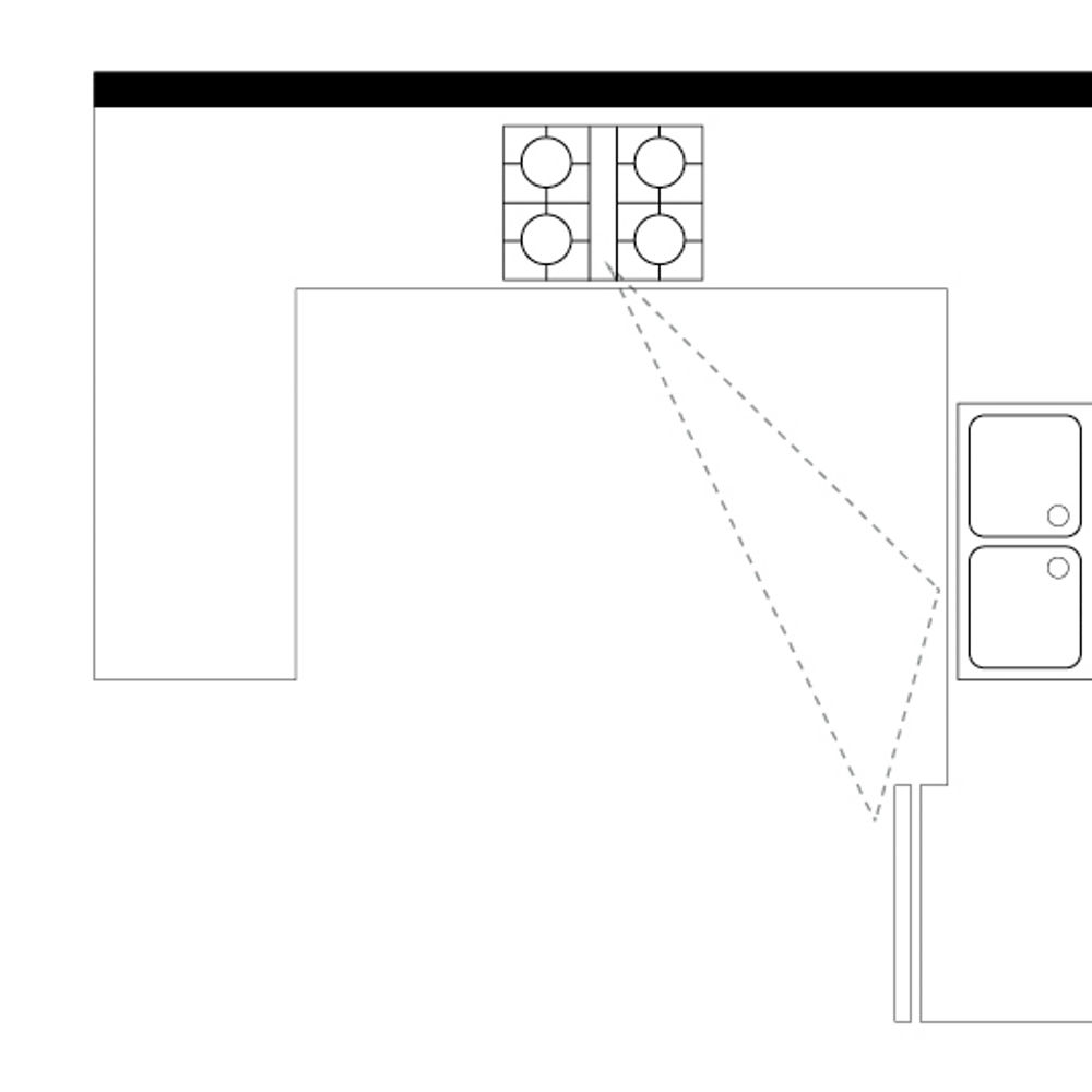 A peninsula layout diagram kitchen 