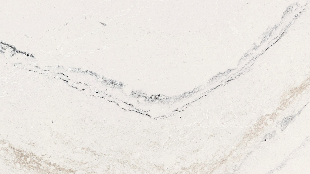 Detailed view of Cambria Lakedale™ quartz countertop design