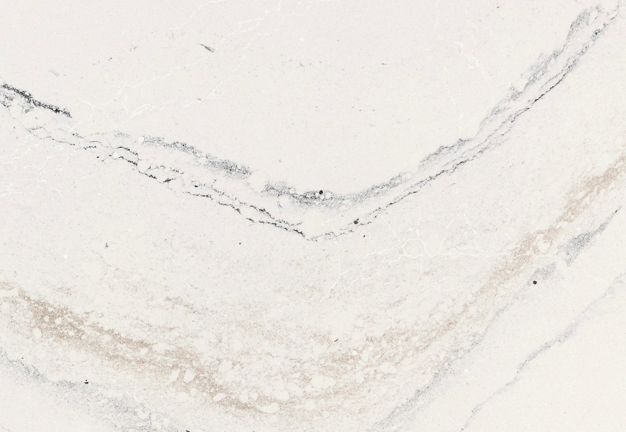 Detailed view of Cambria Lakedale™ quartz countertop design