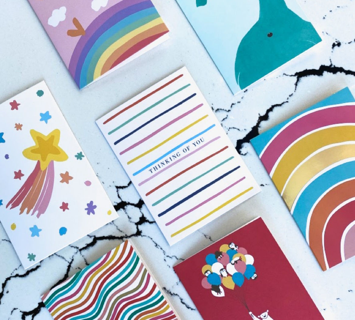 Colorful, handmade cards from Letters of Love.