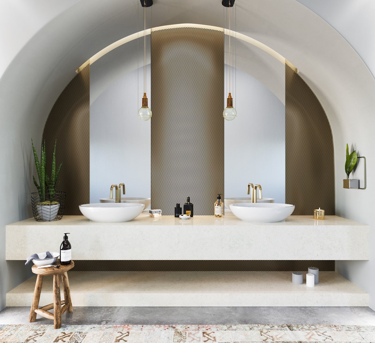 Cambria Malvern quartz bathroom vanity countertop