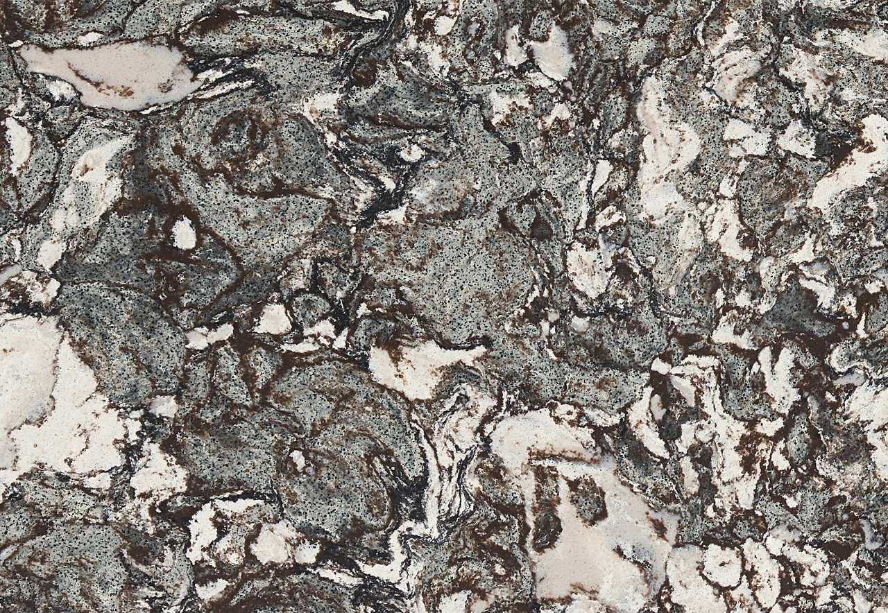 Detailed view of Cambria Marwell quartz countertop design